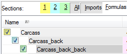 Sections List Options